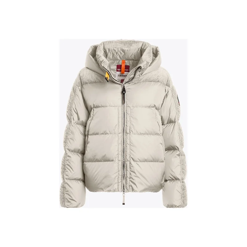 DOWN JACKET MIRROR A-Line Jacket Boat Neck Shawl Collar