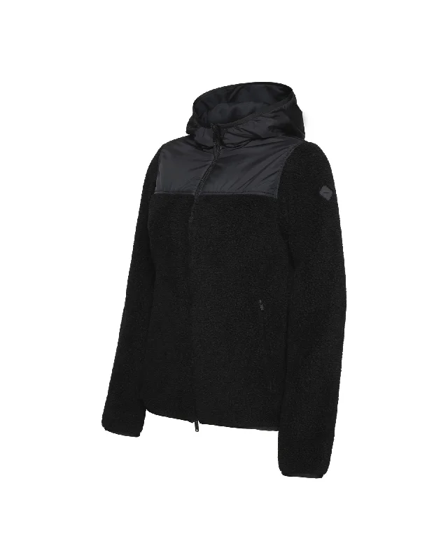 Graphene Hooded Wool Jacket +TECH - Black V-Neck Jacket Boat Neck Jacket Square Neck Jacket