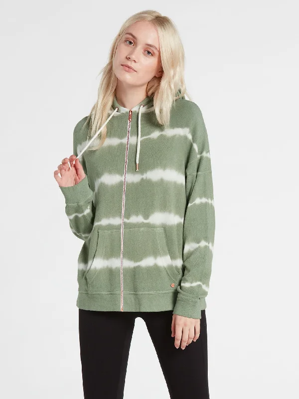 Lived In Lounge Zip Sweatshirt - Light Army Hoodie with Monochrome Minimalist Simple Lived In Lounge Zip Sweatshirt - Light Army Hoodie with Monochrome Minimalist Simple