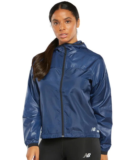 New Balance Women's Light Packjacket Ribbed Jacket Pleated Jacket Ruffled Jacket