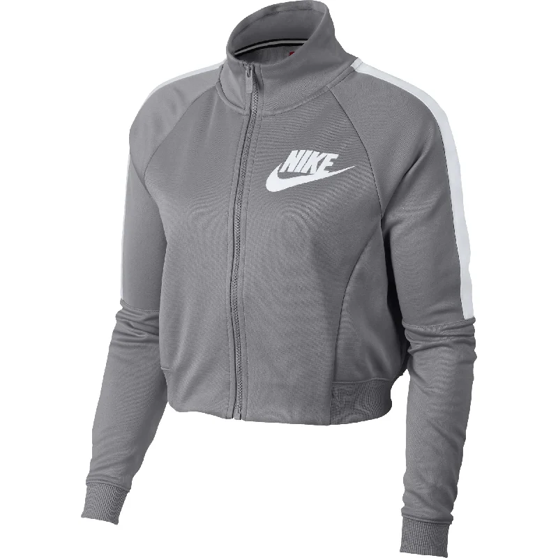 Nike Sportswear N98 Women's Jacket Atmosphere Grey/White Mesh Jacket Canvas Jacket Denim Jacket