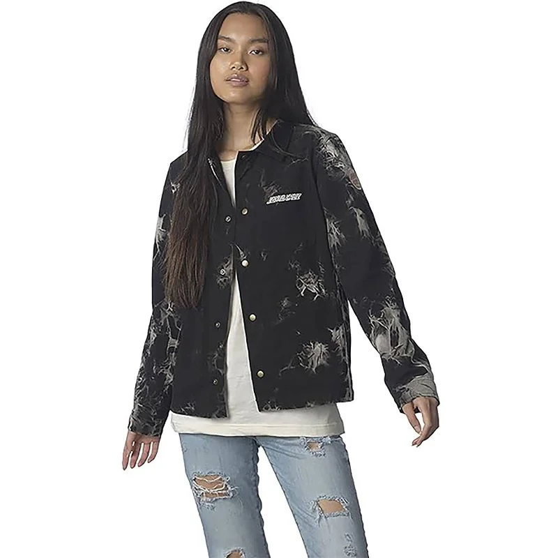 Santa Cruz Opus Tie Dye Women's Jackets (Brand New) Denim Fabric Leather Fabric Suede Fabric