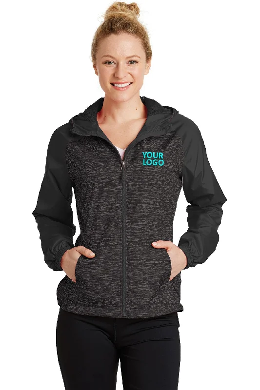 Sport-Tek Ladies Heather Colorblock Customized Raglan Hooded Wind Jackets, Black Heather/ Black Faux Fur Jacket Real Fur Jacket Shearling Jacket Sport-Tek Ladies Heather Colorblock Customized Raglan Hooded Wind Jackets, Black Heather/ Black Faux Fur Jacket Real Fur Jacket Shearling Jacket