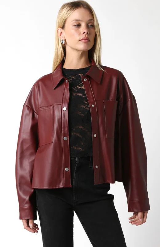 Touchdown Faux Leather Jacket Anorak Shell Jacket Lightweight Jacket