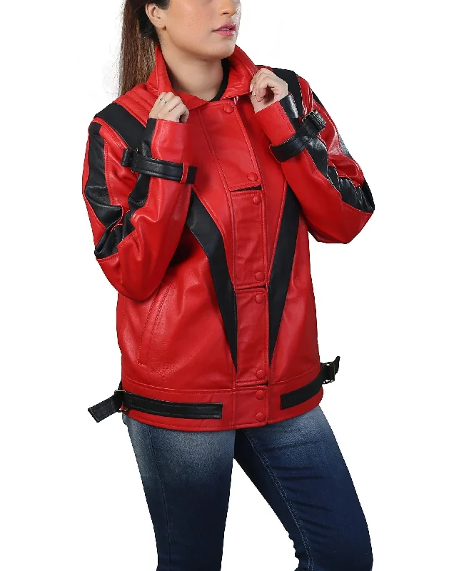 Unisex Handmade Michael Jackson Thriller Leather Jacket Jersey Jacket Tulle Jacket Batik Jacket