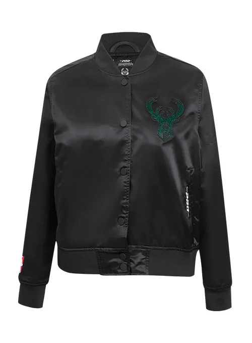 Women's Pro Standard Jewels Milwaukee Bucks Satin Jacket Denim Jacket Leather Jacket Suede Jacket Women's Pro Standard Jewels Milwaukee Bucks Satin Jacket Denim Jacket Leather Jacket Suede Jacket
