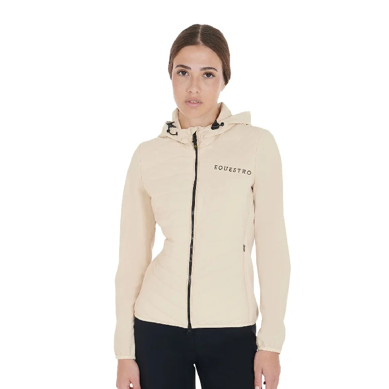 Women's Technical Down Jacket - Beige Chenille Jacket Brocade Jacket Lace Jacket