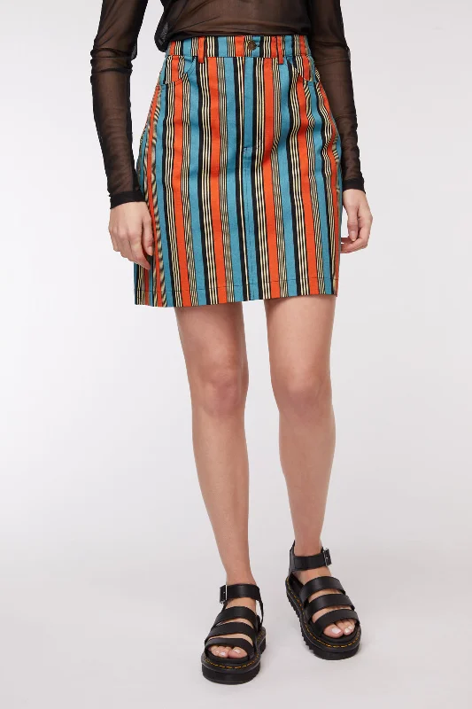 All Star Skirt          -Teal/Orange velvet skirt rich