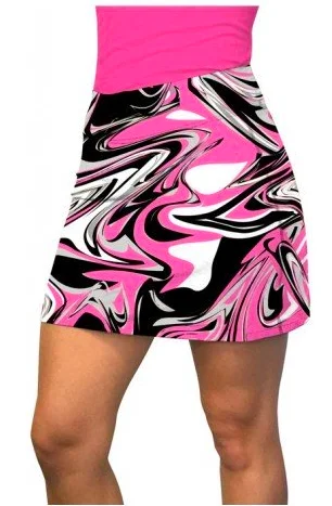 Loudmouth Golf: Women's Active Skort - Pink Marble cotton skirt soft