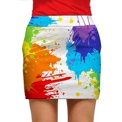 Loudmouth Golf: Womens StretchTech Skort - Drop Cloth wool skirt thick