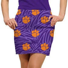 Loudmouth Golf: Women's StretchTech Skort - Clemson Paw Power (Size 0) wrap skirt elegant