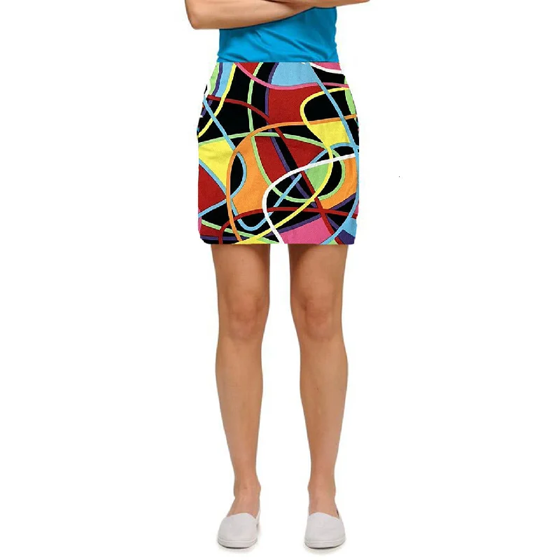 Loudmouth Golf: Women's StretchTech Skort - Scribblz Redux spandex blend skirt
