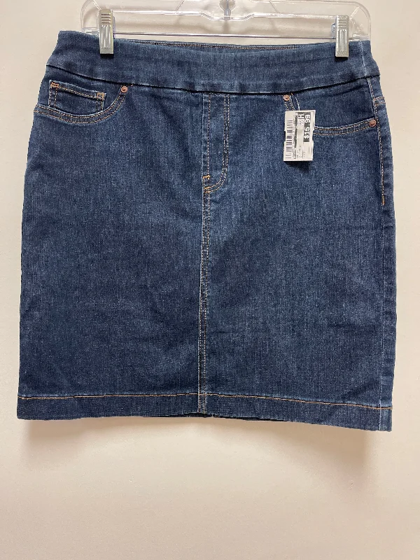 Skort By Chicos In Blue Denim, Size: 2 denim skirt fashionable