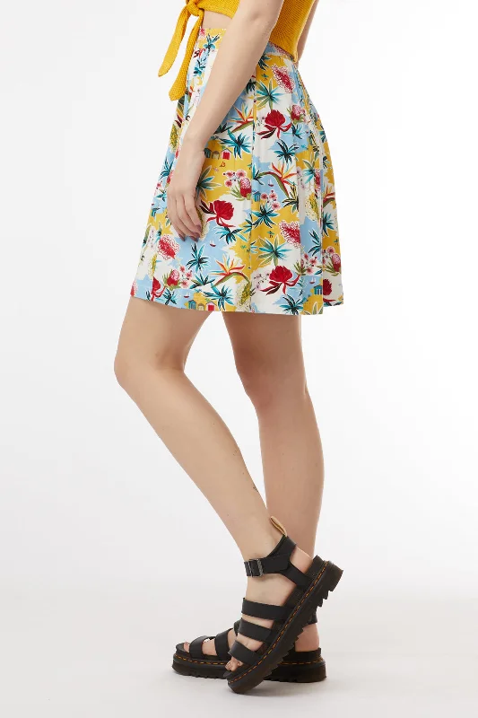 Tropical Paradise Skirt linen skirt breathable